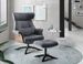 Fauteuil de relaxation manuel avec repose pied bois et tissu Arkos - Photo n°6