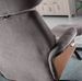 Fauteuil de relaxation manuel avec repose pied bois et tissu gris Arkos - Photo n°2