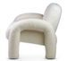 Fauteuil design en laine à bouclettes blanc cassé Oreklo - Photo n°3