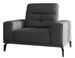Fauteuil design tissu anthracite Torpille 125 cm - Photo n°1