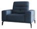 Fauteuil design tissu bleu clair Torpille 125 cm - Photo n°1