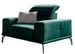 Fauteuil design tissu doux vert foncé Torpille 125 cm - Photo n°1