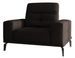 Fauteuil design tissu marron Torpille 125 cm - Photo n°1