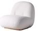 Fauteuil design tissu molletonné et pied acier LOVA - Photo n°1