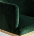 Fauteuil design velours vert et pieds métal doré Nath - Lot de 4 - Photo n°5