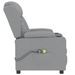 Fauteuil électrique de massage Gris clair Tissu - Photo n°5