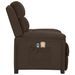 Fauteuil électrique de massage Marron foncé Tissu - Photo n°4