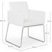 Fauteuil en acier et en simili cuir blanc Sixty - Lot de 2 - Photo n°3