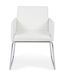 Fauteuil en acier et en simili cuir blanc Sixty - Lot de 2 - Photo n°6