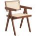 Fauteuil en bois de frêne et rotin LANDAS - Photo n°1