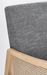 Fauteuil en bois de pin et rotin assise tissu gris foncé Denvar 68 cm - Photo n°6