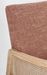 Fauteuil en bois de pin et rotin assise tissu orange cider Denvar 68 cm - Photo n°5