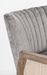 Fauteuil en bois naturel et rotin assise velours gris Rucha 64 cm - Photo n°5