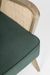 Fauteuil en bois naturel et rotin assise velours vert Rucha 64 cm - Photo n°4