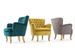 Fauteuil en coton jaune et pieds en bois naturel Oria - Photo n°6