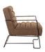 Fauteuil en simili cuir marron clair et pieds en acier Brina - Photo n°8