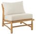 Fauteuil en teck avec coussin blanc Elise - Photo n°1