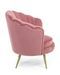 Fauteuil en velours et pieds métal doré Gala 80 cm - Photo n°3