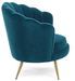 Fauteuil en velours et pieds métal doré Gala 80 cm - Photo n°3