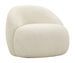 Fauteuil Ginevra blanc bouclé design scandinave - Photo n°1