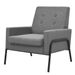 Fauteuil Gris clair Acier et tissu 2 - Photo n°1