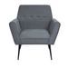 Fauteuil Gris clair Acier et tissu - Photo n°3