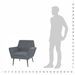 Fauteuil Gris clair Acier et tissu - Photo n°8