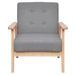 Fauteuil Gris clair Tissu 8 - Photo n°3