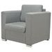 Fauteuil Gris clair Tissu 3 - Photo n°2