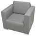 Fauteuil Gris clair Tissu 3 - Photo n°4