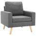 Fauteuil Gris clair Tissu Louva - Photo n°1