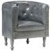 Fauteuil Gris Cuir véritable 9 - Photo n°1
