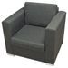 Fauteuil Gris foncé Tissu 4 - Photo n°3