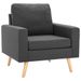 Fauteuil Gris foncé Tissu Louva - Photo n°1