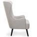 Fauteuil haut scandinave tissu beige Charles - Photo n°2