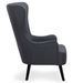 Fauteuil haut scandinave tissu gris foncé Charles - Photo n°3