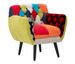 Fauteuil Imperial patchwork design contemporain bois - Photo n°1