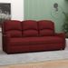Fauteuil inclinable à 3 places Rouge bordeaux Tissu 2 - Photo n°1