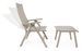 Fauteuil inclinable aluminium taupe Victorine - Photo n°4