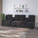 Fauteuil inclinable avec porte-gobelets 4 places Noir - Photo n°1