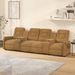 Fauteuil inclinable avec porte-gobelets 4 places Taupe 2 - Photo n°1