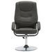 Fauteuil inclinable avec repose-pied Gris Similicuir 4 - Photo n°4