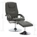 Fauteuil inclinable avec repose-pied Gris Similicuir 4 - Photo n°10