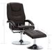 Fauteuil inclinable avec repose-pied Marron Similicuir 4 - Photo n°10