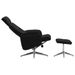 Fauteuil inclinable avec repose-pied Noir Similicuir 6 - Photo n°4