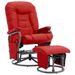 Fauteuil inclinable avec repose-pied Rouge Similicuir 5 - Photo n°2