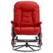 Fauteuil inclinable avec repose-pied Rouge Similicuir 5 - Photo n°4