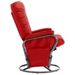 Fauteuil inclinable avec repose-pied Rouge Similicuir 5 - Photo n°5