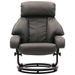 Fauteuil inclinable avec repose pieds simili cuir gris Panky - Photo n°3