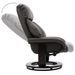 Fauteuil inclinable avec repose pieds simili cuir gris Panky - Photo n°5